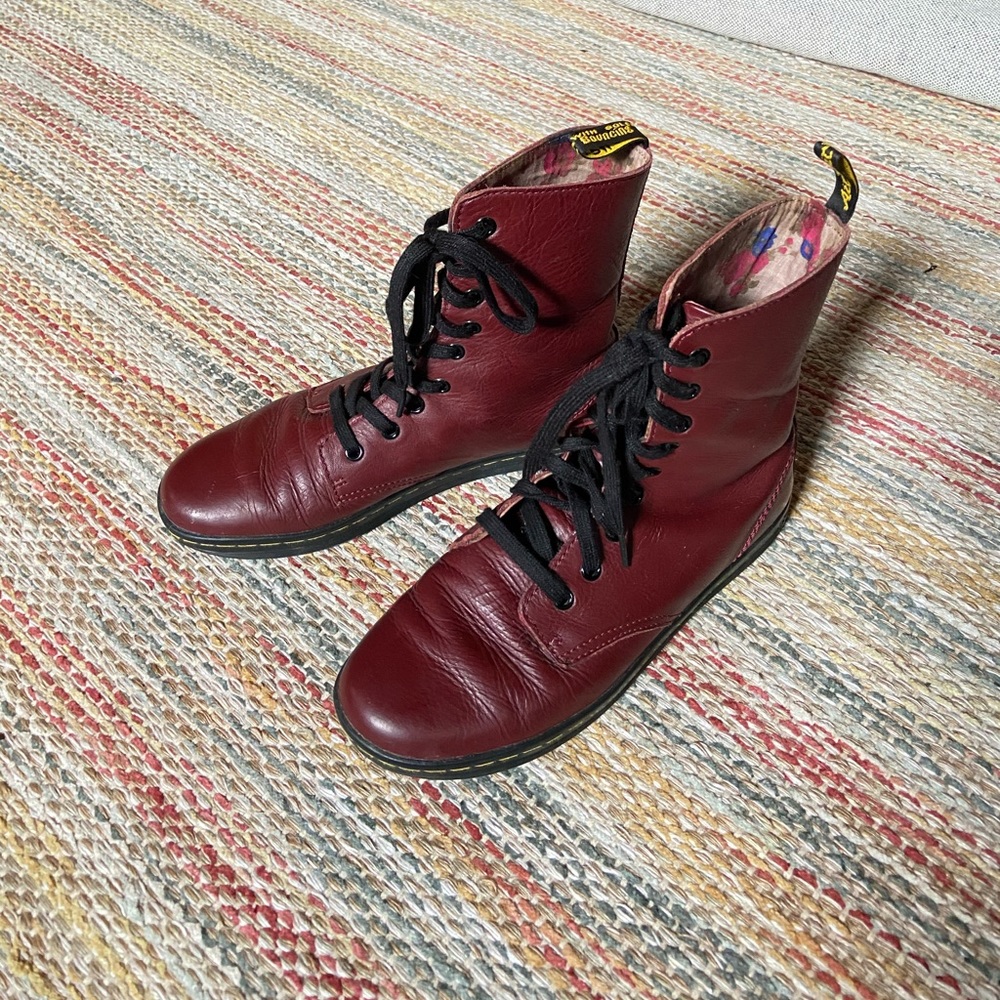 Almost new burgundy Dr Martens